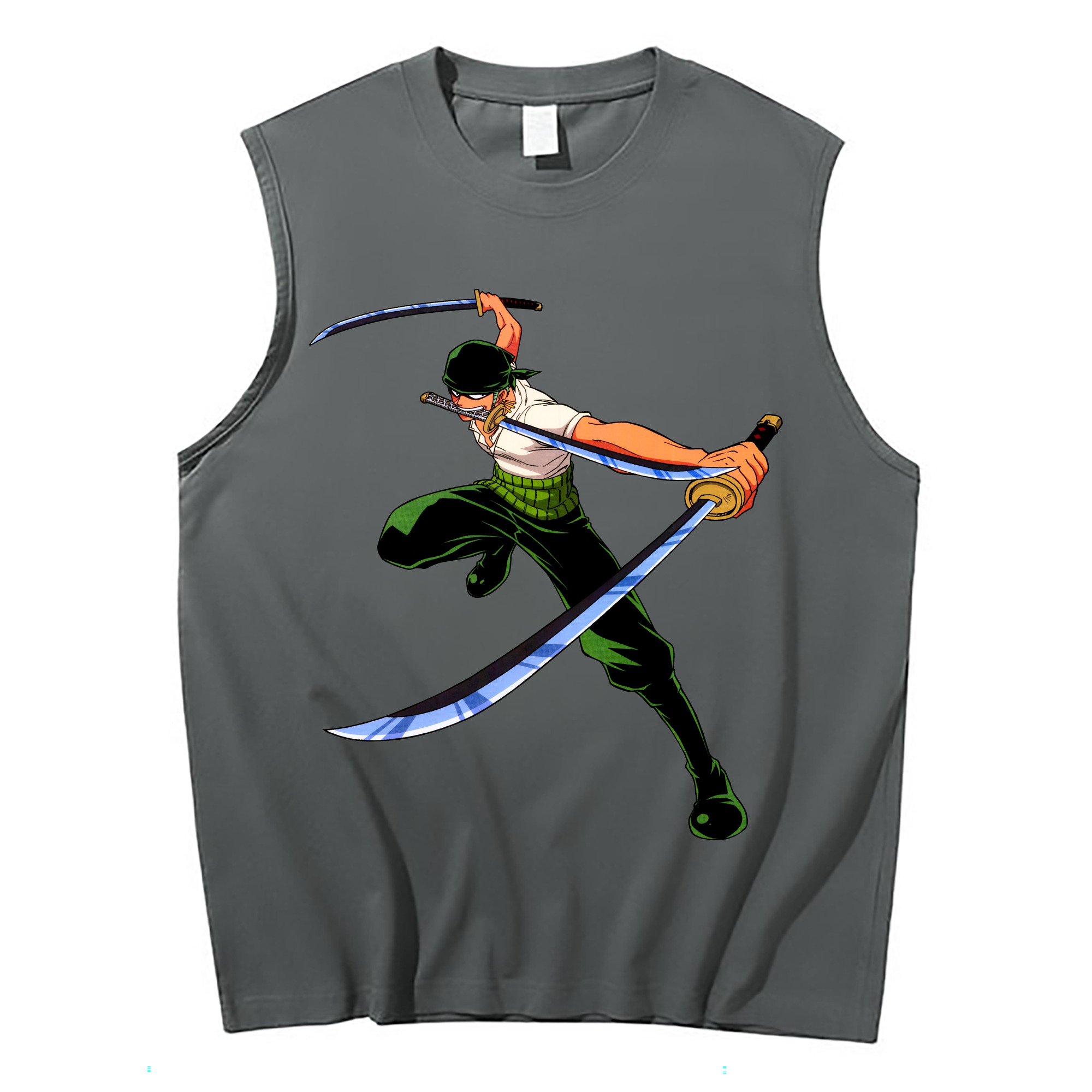 ワンピース ロロノア・ゾロ ONE PIECE Roronoa Zoro コットン100％タンクトップ（フロントプリント）
